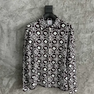 Casablanca Cotton-Feel Printed Knit Shirt