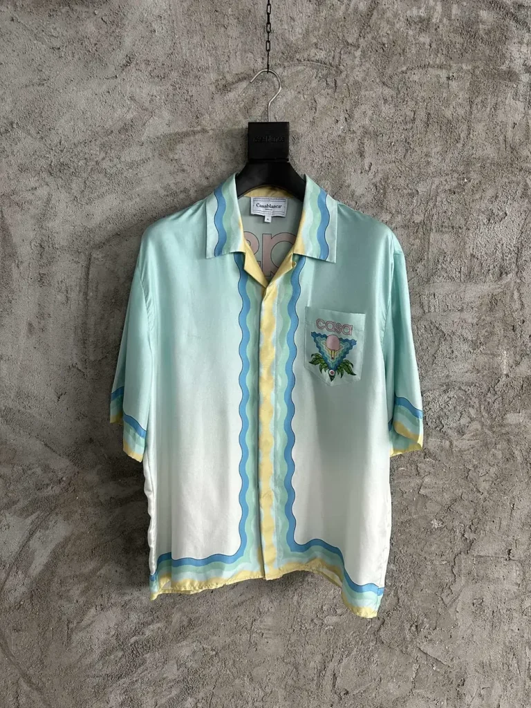 Casablanca 2024SS Silk Printed Short Sleeve Shirt #0355