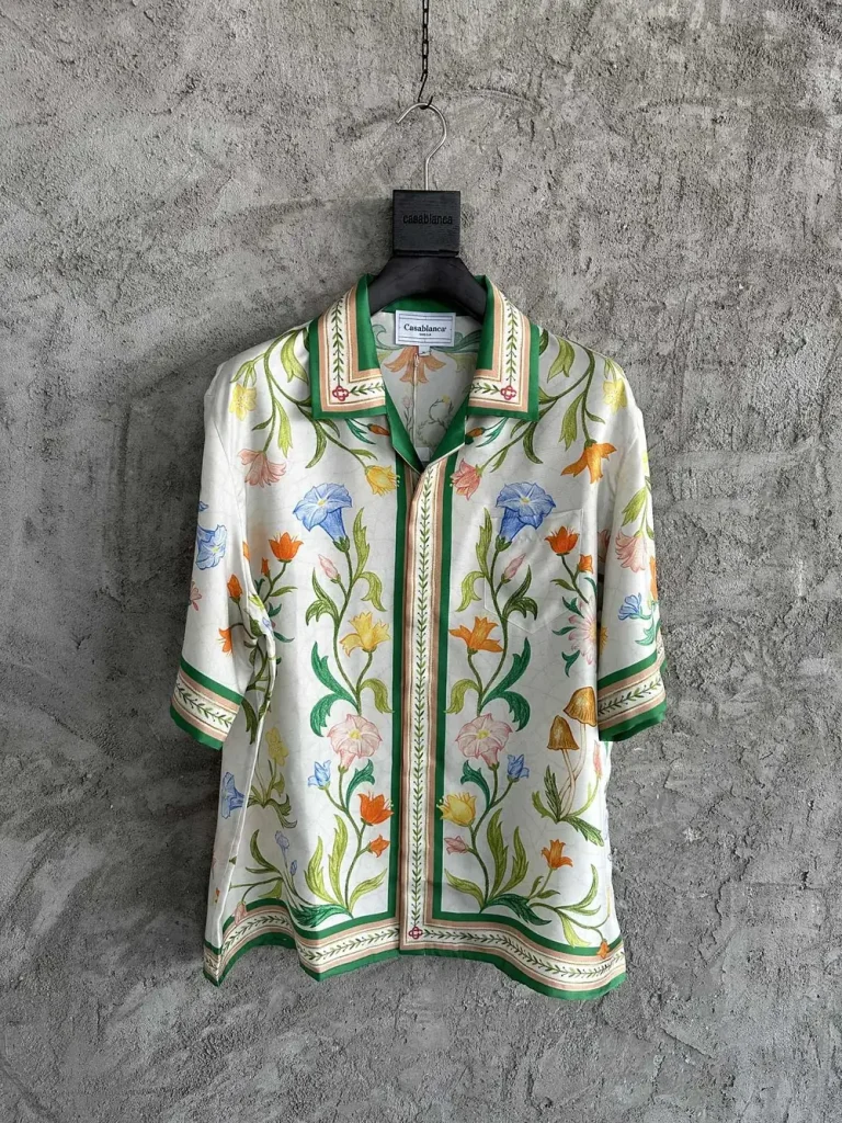 Casablanca 2024SS Silk Printed Short Sleeve Shirt #0359