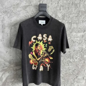 Casablanca Cotton-Feel Printed Short Sleeve Shirt