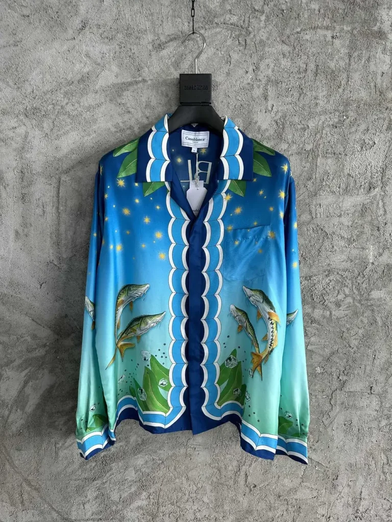 Casablanca 2024SS Silk Printed Long Sleeve Shirt #0401