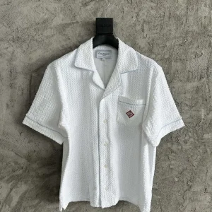 Casablanca Cotton-Feel Printed Short Sleeve Shirt