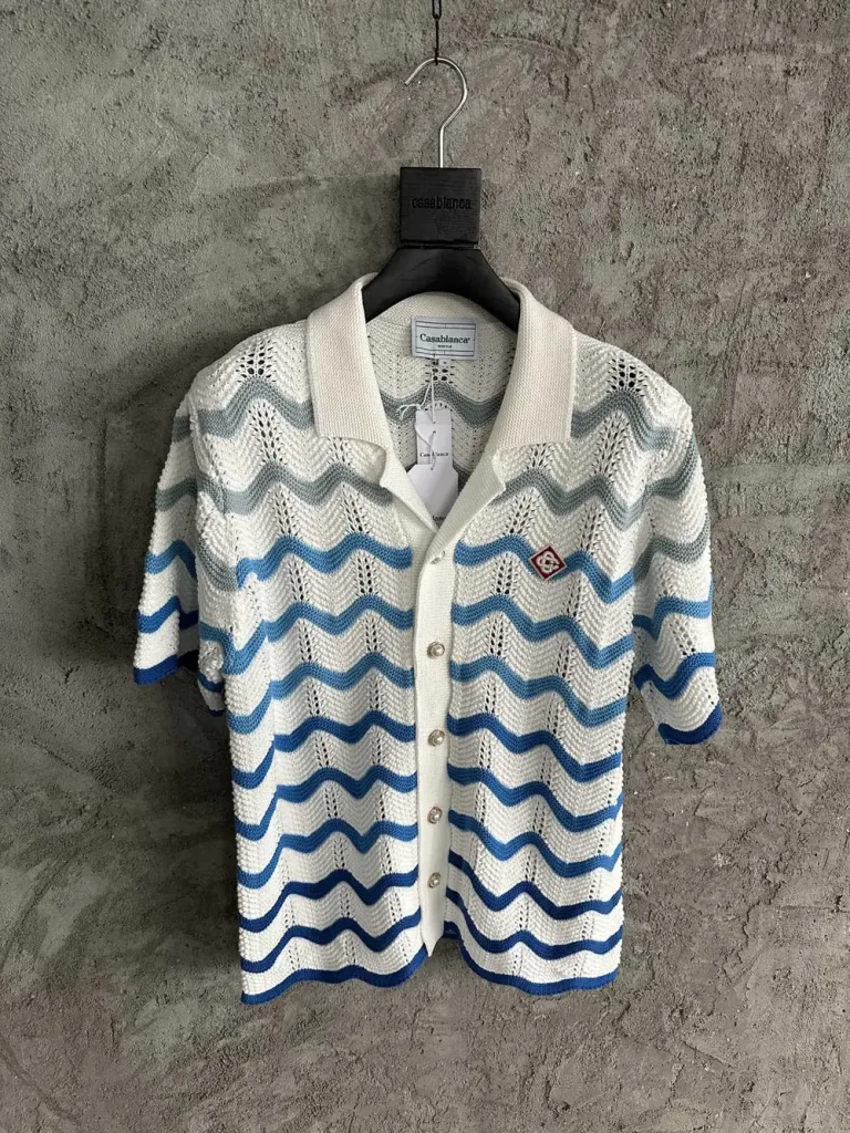 Cotton-Feel Textured Knit Shirt