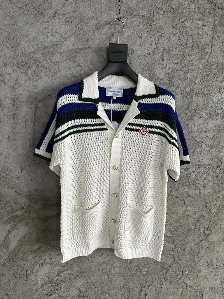Cotton-Feel Textured Knit Shirt