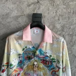 Silk-Feel Printed Short Sleeve Shirt