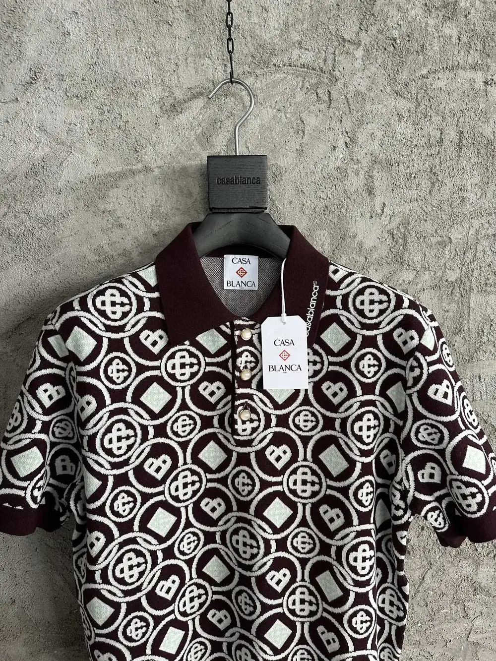 Casablanca Cotton-Feel Printed Knit Shirt - Image 2