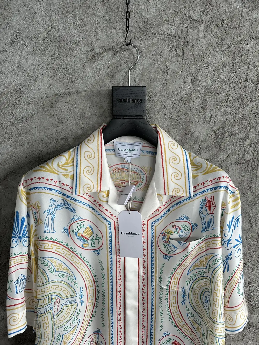 Casablanca Silk-Feel Printed Short Sleeve Shirt - Image 2