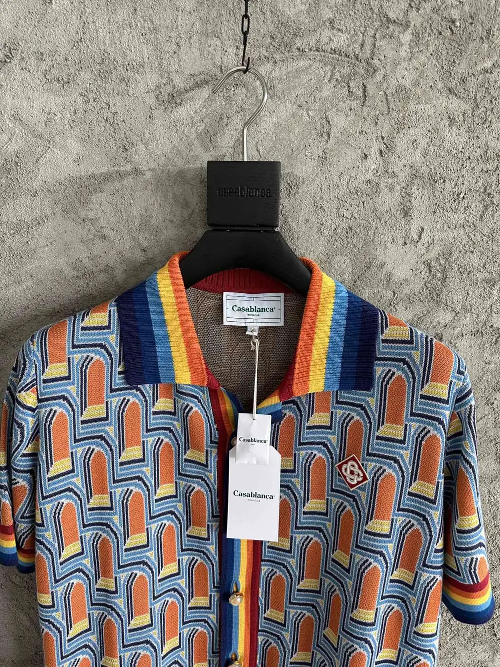 Casablanca Cotton-Feel Printed Knit Shirt - Image 2