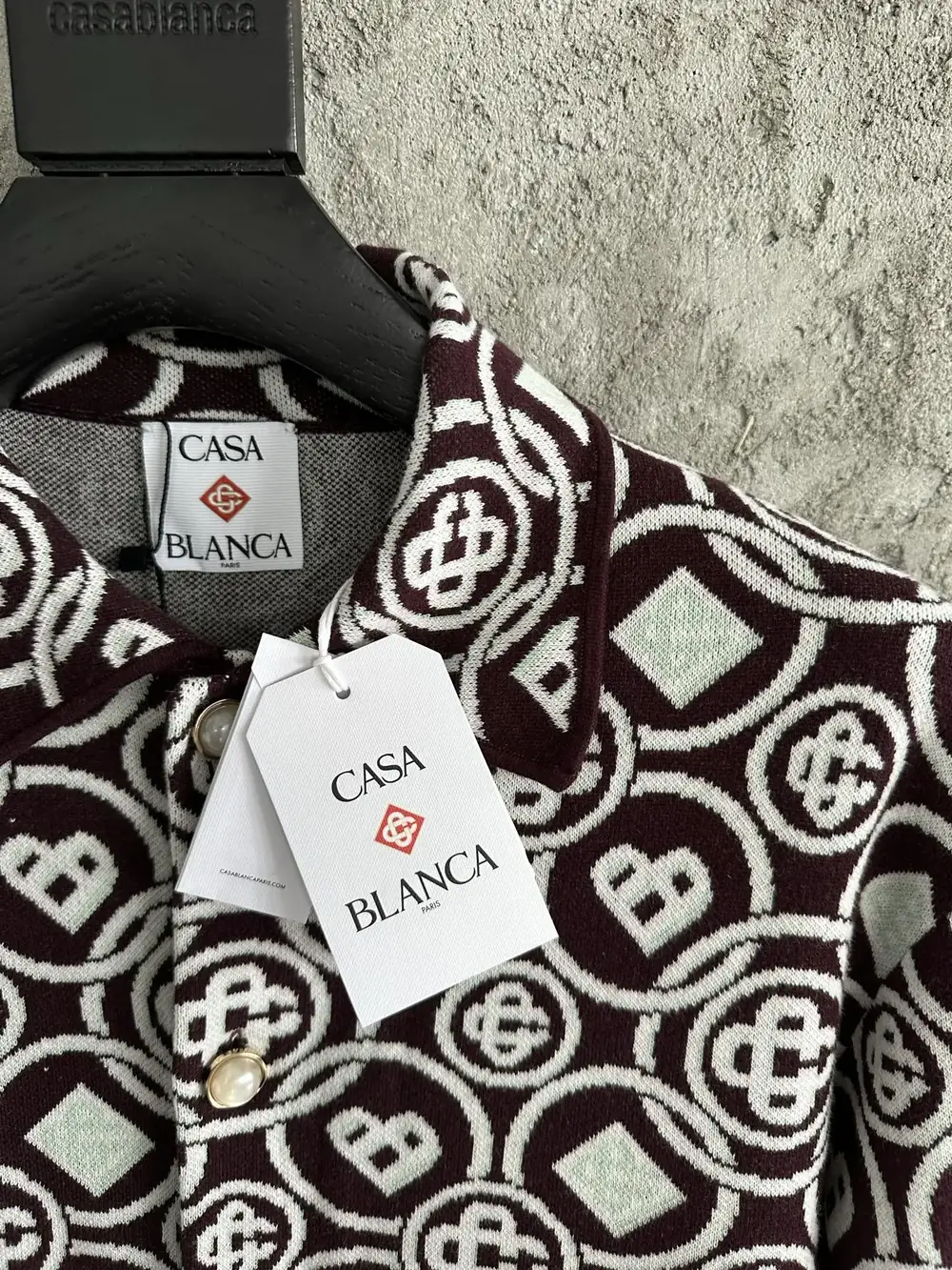 Casablanca Cotton-Feel Printed Knit Shirt - Image 3