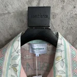 Linen-Feel Printed Short Sleeve Shirt