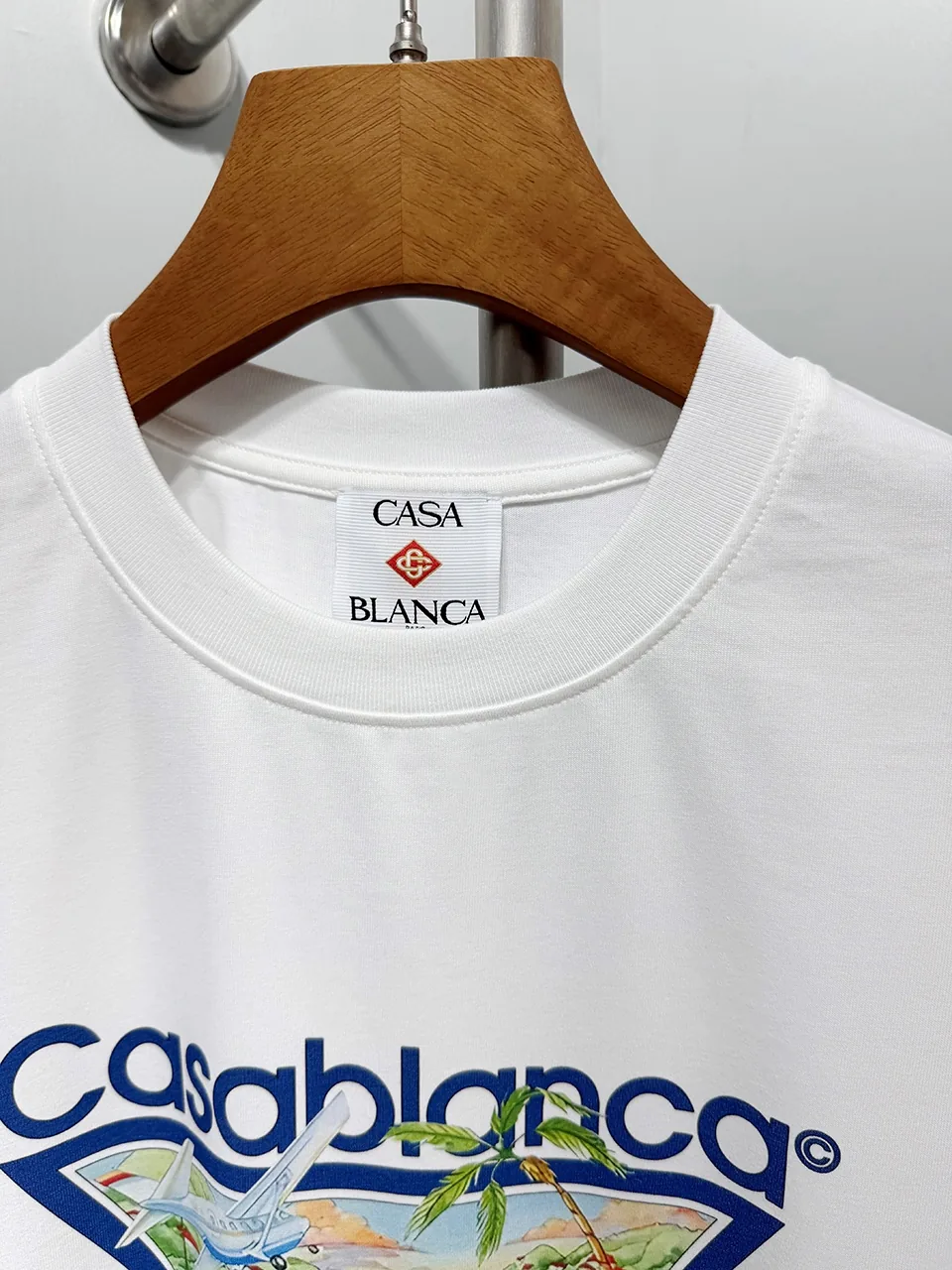 Casablanca Cotton-Feel Printed T-Shirt - Image 3