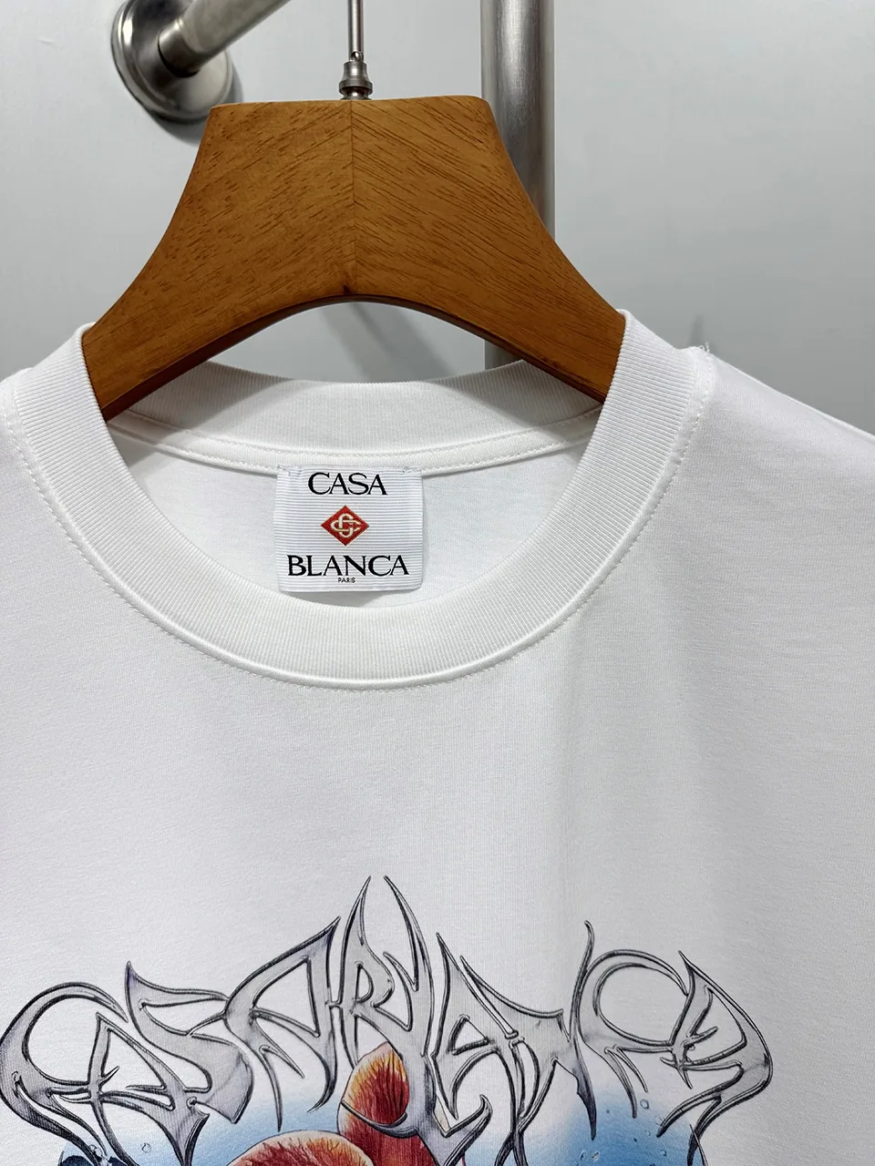 Casablanca Cotton-Feel Printed T-Shirt - Image 3