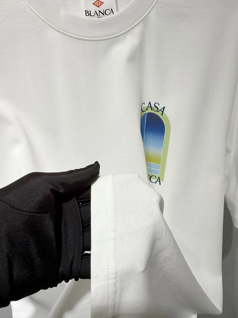 Casablanca Cotton-Feel Printed T-Shirt - Image 4