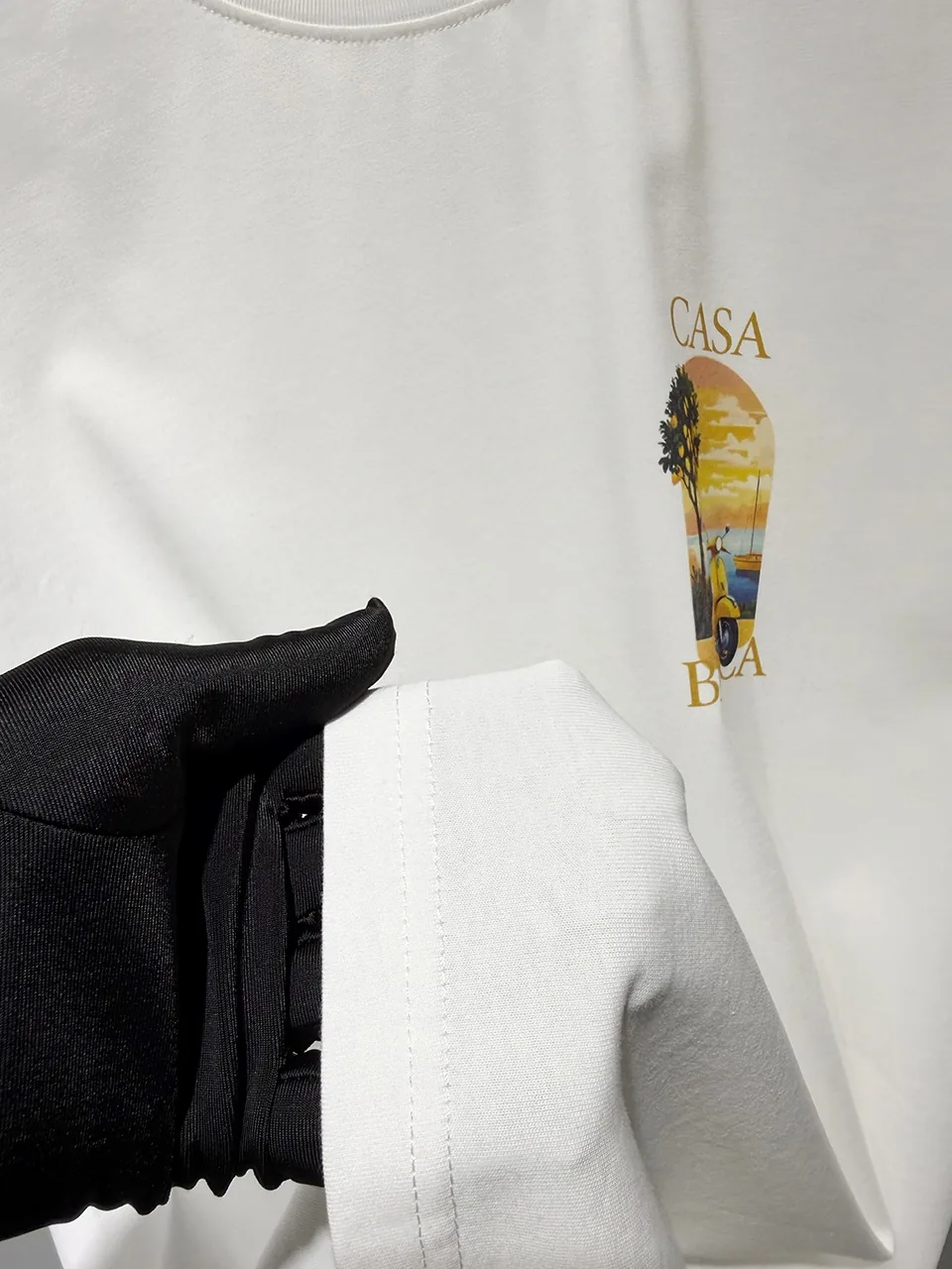 Casablanca Cotton-Feel Printed T-Shirt - Image 4