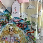 Silk-Feel Printed Short Sleeve Shirt