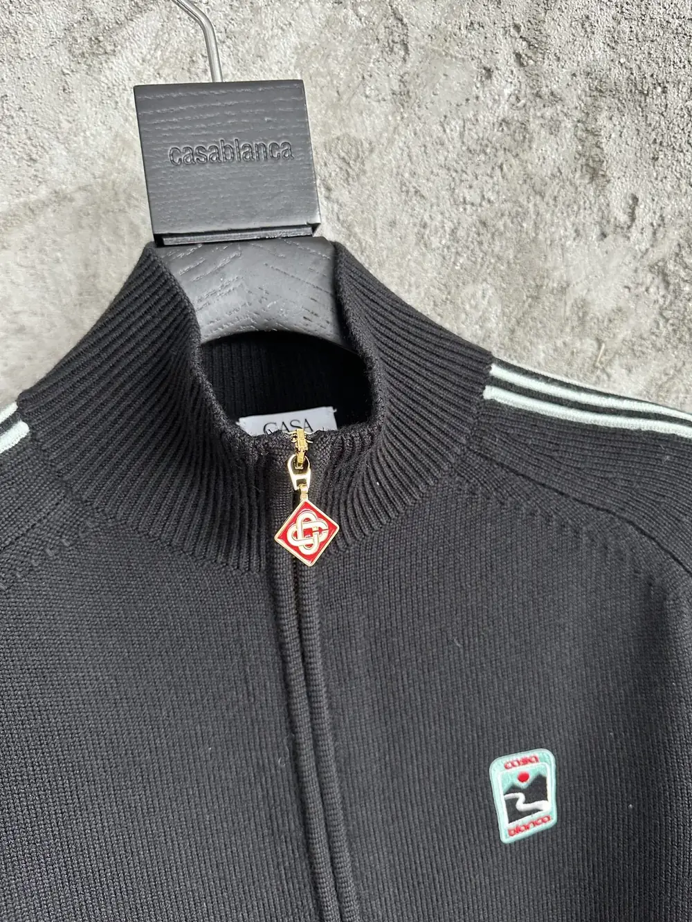 Casablanca Wool Embroidered Knit Shirt - Image 4