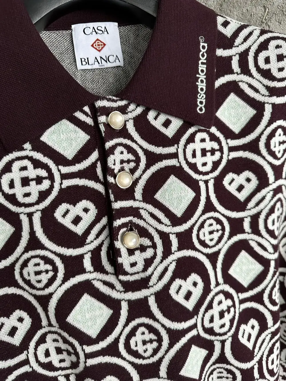 Casablanca Cotton-Feel Printed Knit Shirt - Image 4