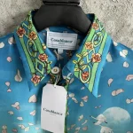 Silk-Feel Printed Long Sleeve Shirt