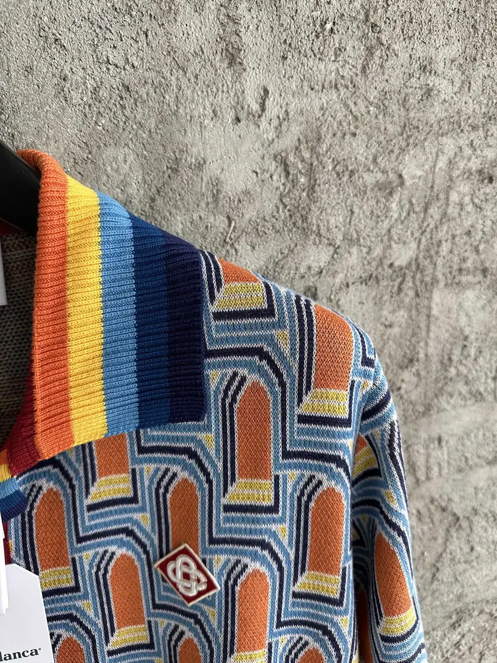 Casablanca Cotton-Feel Printed Knit Shirt - Image 4