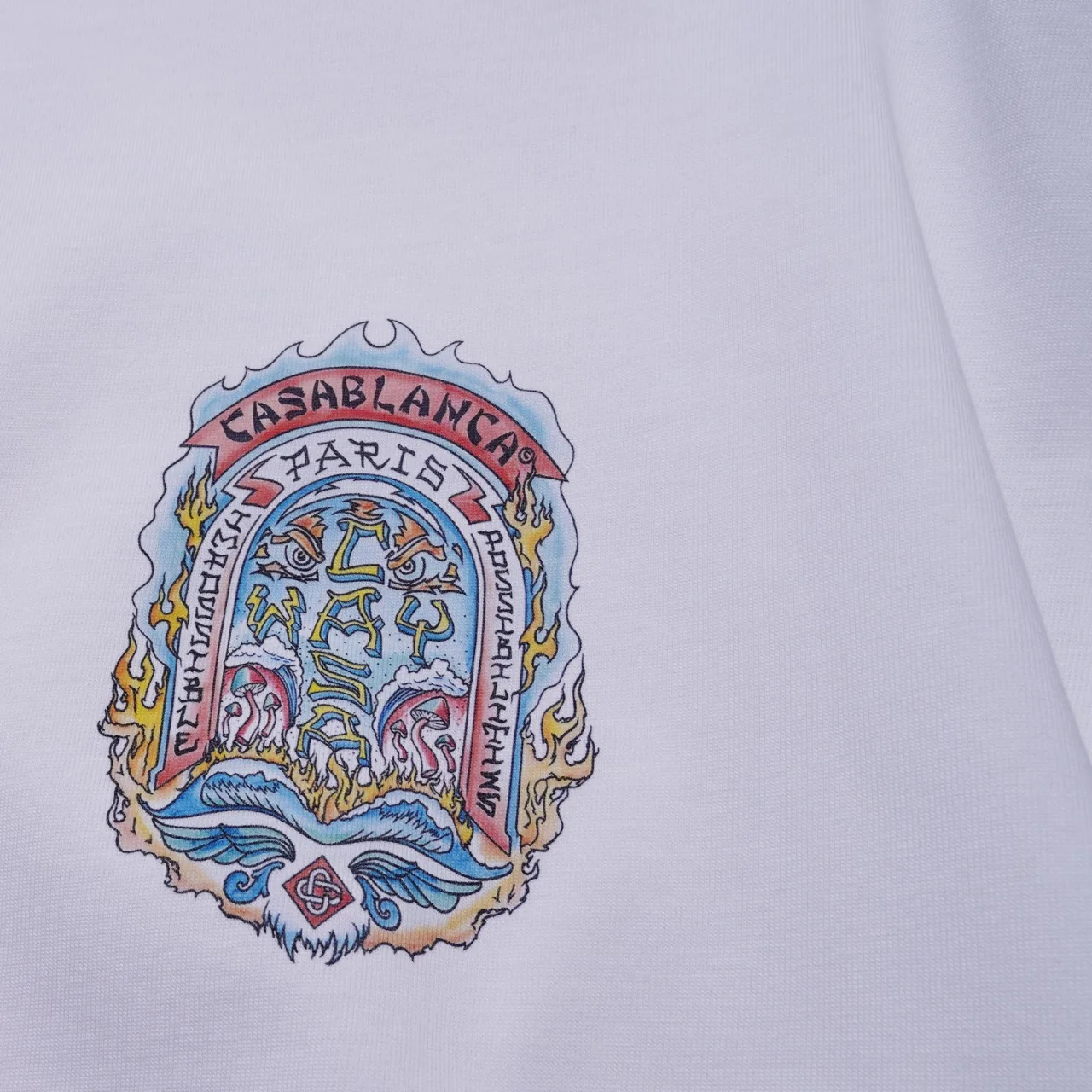 Casablanca Cotton-Feel Printed T-Shirt - Image 4