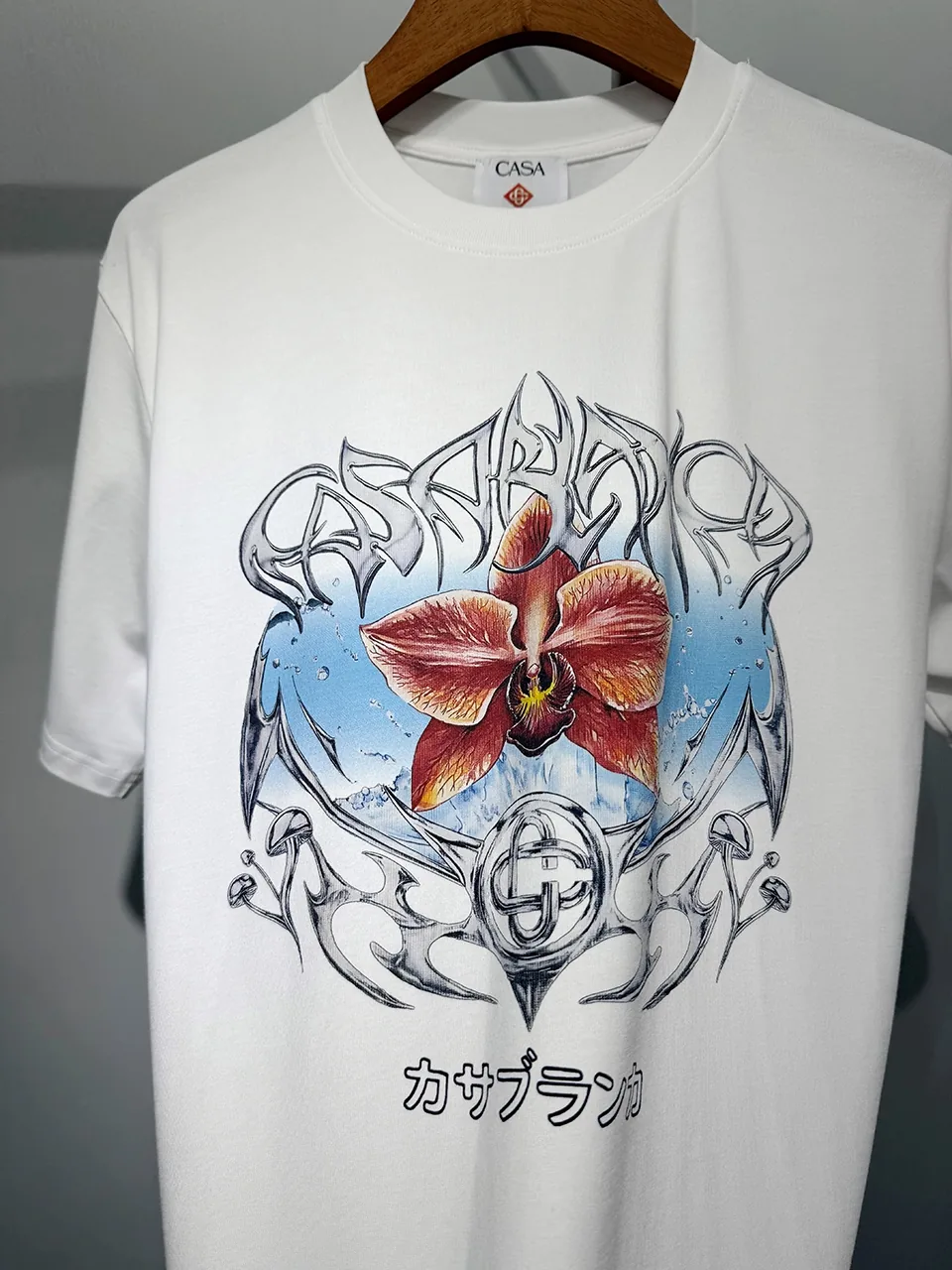 Casablanca Cotton-Feel Printed T-Shirt - Image 4
