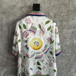 Silk-Feel Printed Short Sleeve Shirt